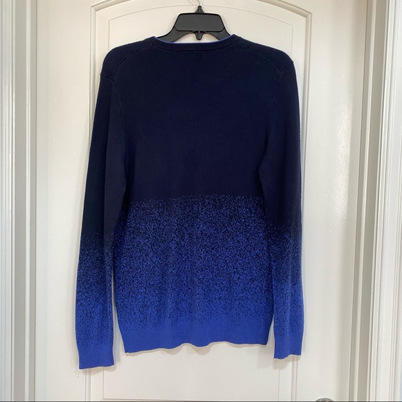 Calvin Klein Fall Winter Ombre Gradient Long Sleeves Blue Sweater Men's Size XS - Picture 2 of 11